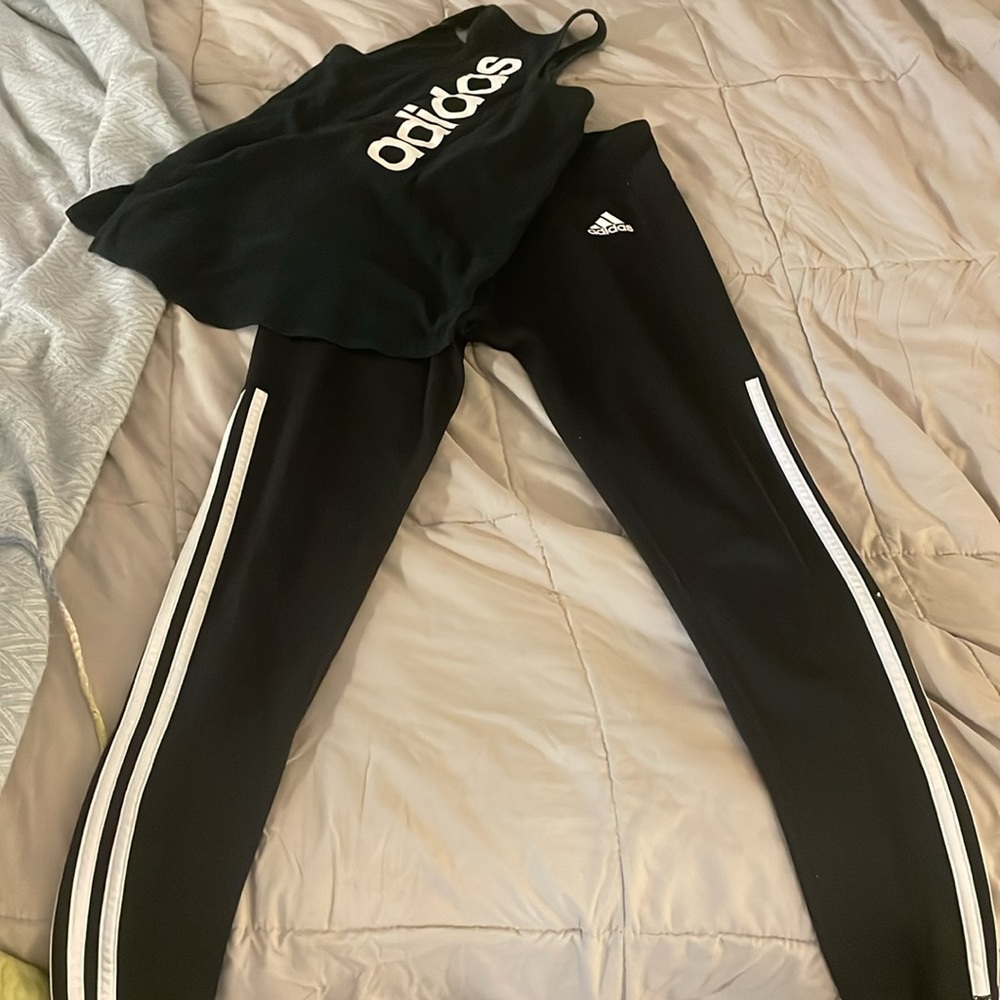 Adidas pants and tank  size small